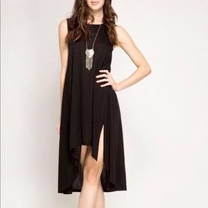 High low Charcoal dress